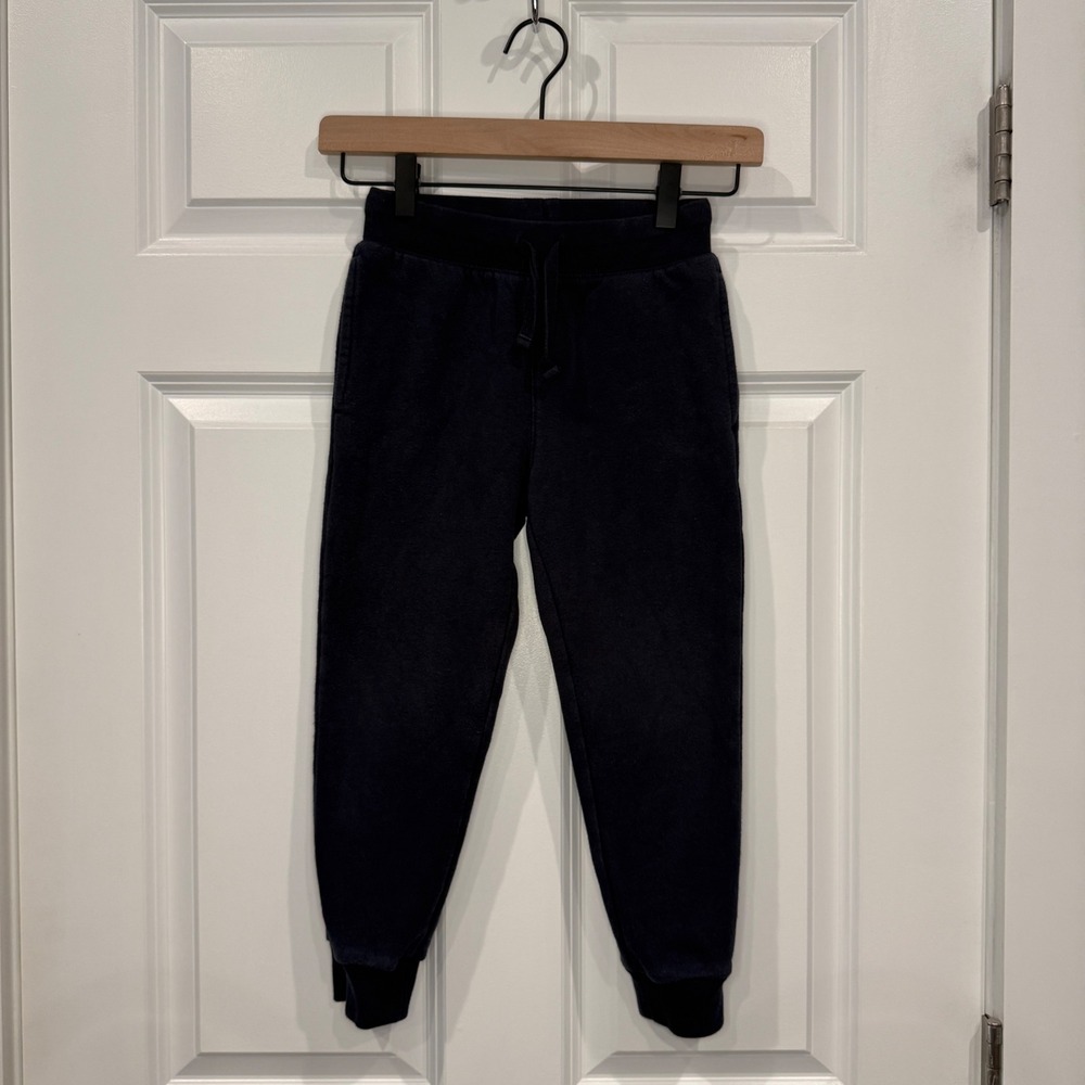 Kids‎ Navy Blue Fleece Jogger Sweatpants with Drawstring Waist Size 5/6